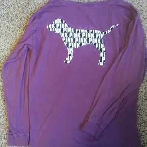 Victoria's Secret Pink Long Sleeve Campus Tee